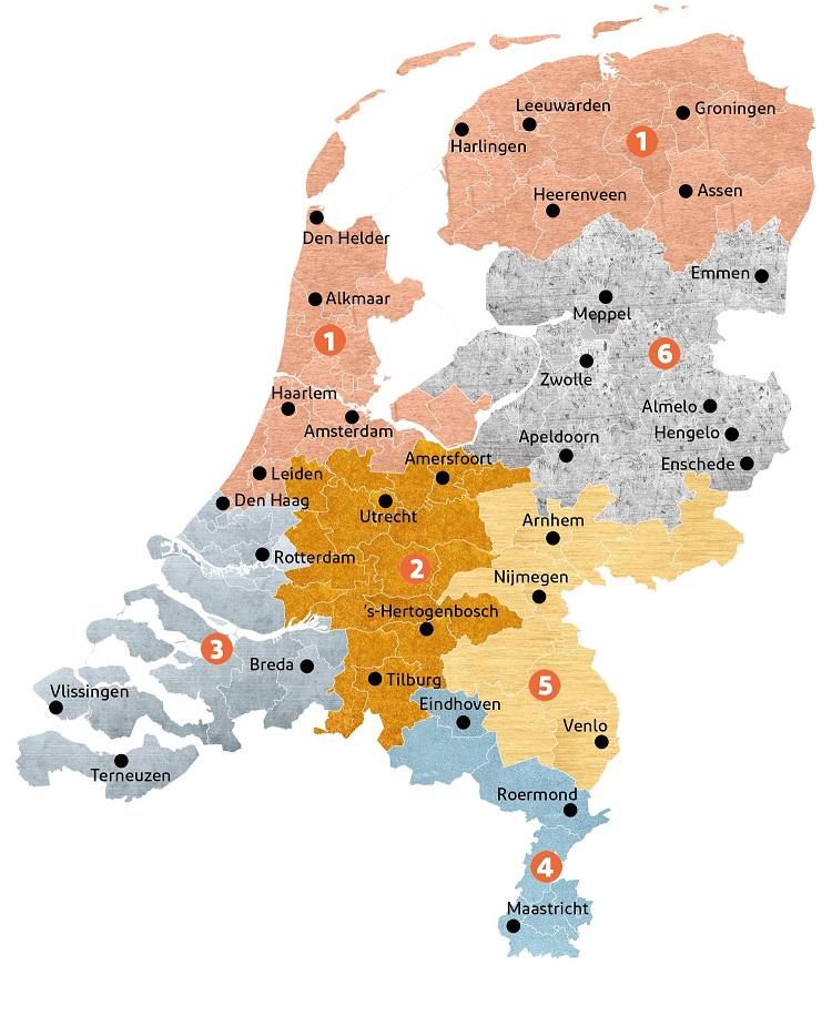 kaart PME pensioenconsulenten Nederland